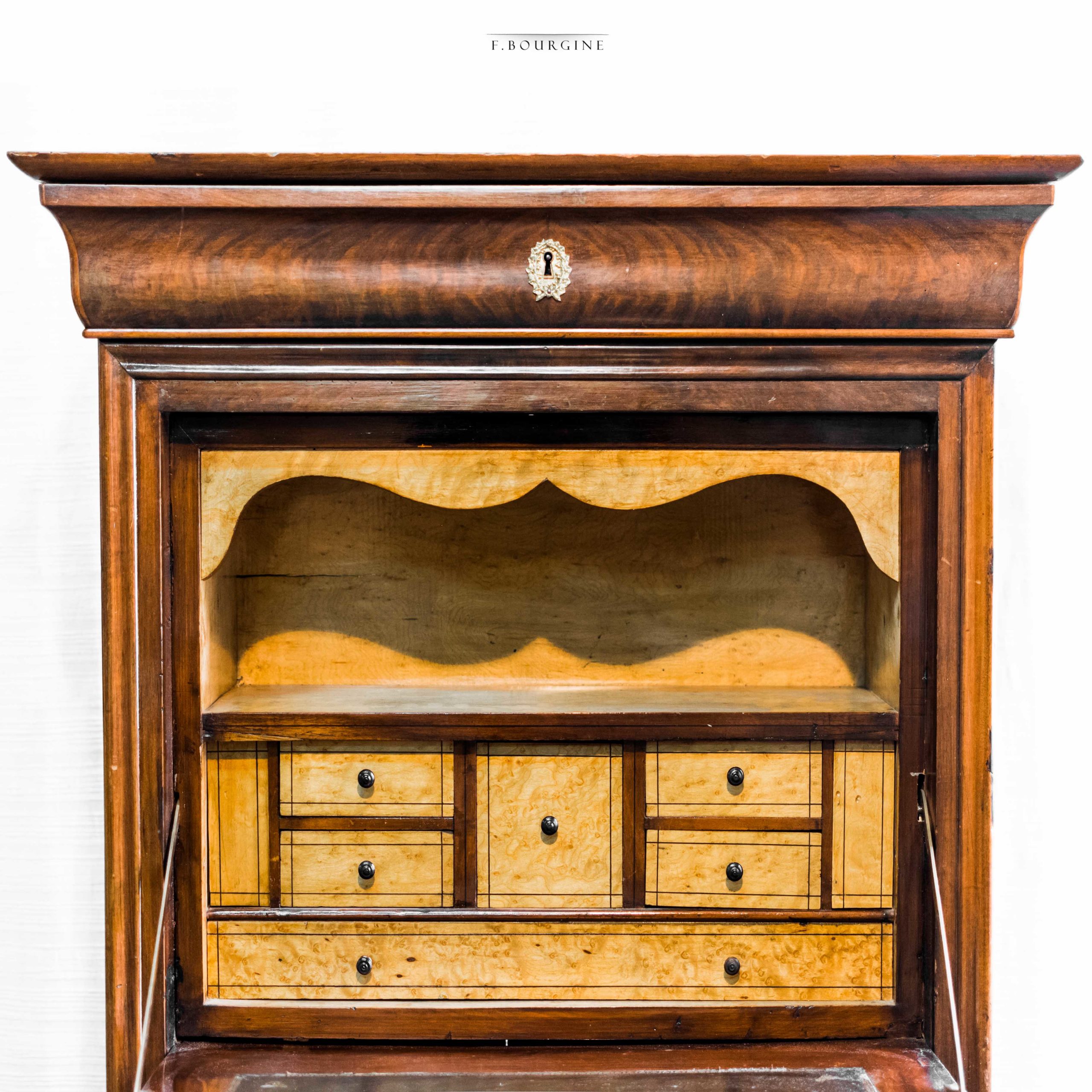 Lot Meubles Anciens Style Louis Philippe – Fabrication Artisanale, Bois Massif, ébène