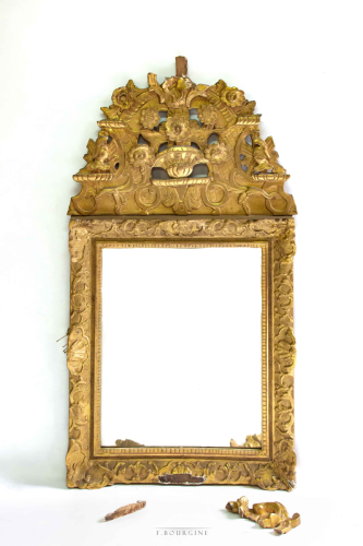 miroir doré régence